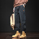 Cotton American style work pants for men in spring, autumn and winter new style loose trendy heavyweight casual pants for men black K316 regular high quality XL 120-140Jin Jin is equal to 0.5 kg