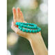 Menbin natural amazonite bracelet for women and men blue green single circle crystal bracelet raw stone loose bead single bead collection grade old material amazonite single circle bracelet 11-11.9mm