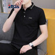T-shirt à manches courtes ZMZA pour hommes à revers pour hommes T-shirt à cou de polo simple à la mode simple pour hommes 683 Bleu L recommandé 120-135jin [Jin est égal à 0,5 kg]
