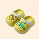 LATE TIME children's slippers summer boys and girls 1-3 years old cute cartoon soft sole anti-slip anti-collision infant baby hole shoes dark green [Lion crocodile] 14 cm inner length [suitable for about 1.5-2 years old]
