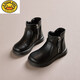 G.Duckkids Girls Stiefel 2024 Herbst Single Stiefel echte Leder Little Girl Prinzessin Kinder Martin Stiefel weiche Sohle Plüschbabystiefel Beige Single Größe 33 Größe Innere Länge ca. 20,8 cm