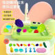 Kitchen children's sink simulated dishwasher vegetable basin play with water toys basin wash fruit play house toys crab dishwasher [green] 19-piece set ordinary battery version only left: 19 pieces