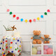 多美忆 生日场景布置男孩女孩生日气球儿童装饰周岁道具彩色拉旗3条装