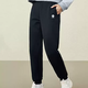阿迪达斯 （adidas）女裤子春秋款棉质针织宽松舒适训练户外运动裤女子收口束脚休闲裤 IA5009-黑色 S 160/68A