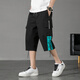 Boledi Sommer dünne sieben Punkte mittelgroße Hosen 12 Jungen 14-jährige Junior High School-Schüler 16 Kinder trendy hübsche Arbeitshosen 9230 Black 180 3xl (140-160jin [Jin entspricht etwa 0,5 kg])