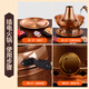CHUILAOYE pure copper hot pot carbon and electric dual-purpose copper electric hot pot old-fashioned Beijing shabu-shabu charcoal mandarin duck pot split copper pot hot pot 36CM red copper split mandarin duck pot 8-10 people