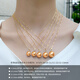 Haitong selected thick gold 18K gold South Sea gold bead pearl pendant single piece Pipa language seawater pearl necklace gold 12-13mm almost flawless