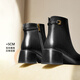 Belle (Belle) colored fashion boots for women's shopping mall same genuine leather thick heel heightened boots B8F1DDD4 black - single 37 (235mm)