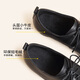 
Lushi Nan single shoes for women new 2025 autumn and winter plus velvet thick heel comfortable soft sole work shoes black small leather shoes 268-723R (heel height 3.5CM) 37