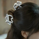 AGATHA/Aijiasha leopard print puppy hair clip headdress high-end hair clip for women [birthday gift] high stern shark clip [summer hot sale] white and blue hair clip