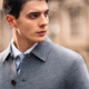 Mr. Cloak Pocket Solid Color Woll Cardigan Spring- und Herbsthornknopf Herrenjacke Pullover BT12353 kaputte Code -Clearance Blumengrau 2xl (185)