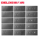 德力西（DELIXI）开关插座大面板CD691星空灰色118型功能键墙壁暗装模块化电源官网 五孔（5孔5眼二三插）占1位 官方自由组合室内装修装饰需拼装