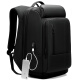 Nigel Backpack Men's Backpack Business 17.3-inch 15.6 Computer Bag Large Capacity Business Travel Bag Multifunctional Anti-theft Elegant Black Youth Edition [USB Charging Port + Side Insulation Bag]