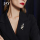 Jay Snow Plum Brooch High-end Women's Suit Accessories Birthday Gift for Elder Mothers and Mother-in-law