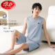 Langsha 2025 Nuevo chaleco mangas sin mangas de algodón de algodón puro para hombres se puede usar afuera ropa casera traje para hombres de verano 13657 l por talla