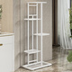 Solno Blumenständer mehrschichtige Klappboden im Innenhause Balkon dekorativen Blumenständer Schmiedeeisen Wohnzimmer Innenhof Einfaches Sukkulpfmittel-Rack Dunkelgrau Blitz Silber H916 (6 Becken verbesserte Version)