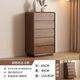 Gabinete lateral de madera sólida Yiyao gabinete de pared integrado nuevo estilo chino moderno simple de apartamento pequeño salón de almacenamiento gabinete de almacenamiento gabinete de almacenamiento ridiculizaciones redondeadas de madera de goma | tablero de pellets de madera sólida | Cofre de gabinetes ensamblados solo