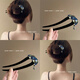 Qimei Lian ethnic style ebony hairpin new Chinese style retro fairy hairpin headdress U-shaped hairpin super fairy hairpin 1# ebony hairpin (double fan pendant bell)