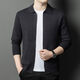VWAYZZ light business long-sleeved knitted cardigan jacket men's spring and autumn new fashion casual wool knitted sweater gentleman men's clothing brown camel 2XL /180