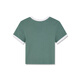 
Levi's summer women's American casual campus style small LOGO printed round neck short-sleeved T-shirt Green A3523-0070 M