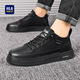 
HaiLan Home (HLA) Men's Shoes Summer 2025 New Classic Board Shoes Breathable Business Casual Leather Shoes Fashionable and Evergrande Shoes Men's Black 42