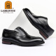 Zapatos de cuero de cabeza más antiguos zapatos formales de lujo de lujo zapatos para hombres zapatos de boda de la boda ladrillo de la vaca británica summer marrón lrt12591 negro 42