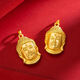 Authentic sand gold copper alloy same style Tathagata Buddha pendant gold color Buddha head necklace men and women necklaces will not fade for a long time, always safe Buddha head pendant + black rope 6.25
