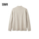Sweater Semir Mid Mass's Half-abre Card Half-High Nigh Cello Séter Classic Color sólido Versáter 109724107107