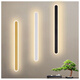 Yaotian one-word wall lamp, bedroom lamp, bedside lamp, LED strip lamp, living room background wall, study corridor lamp, aisle stair lamp, white-100cm, three-color dimming (white light + warm light + neutral light)