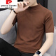 Pier Cardin Brand Camiseta de manga corta Autumnia e invernal de otoño e invierno Sweater informal de hombres Reducir a media ala de punto sólido Sweater Sweater Sweater Mid-Collar de punto