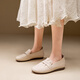 
Kanglibi genuine leather soft sole mother shoes single shoes middle-aged and old comfortable and not tired leather shoes middle-aged and old young and non-slip women's shoes spring and autumn style 671 single shoes off white super soft mother shoes 38