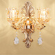 Film and television wall lamp LED European style bedroom bedside lamp living room background decorative wall lamp atmospheric KTV hotel crystal wall lamp X718 single head