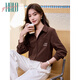 Halo Queen thick corduroy shirt women's wilderness Maillard spring and autumn new comfortable versatile shirt H144C3002