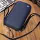 
He Jiagong travel passport bag rfid anti-theft brush multi-function passport clip overseas study large capacity storage slant royal blue