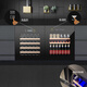 DBERLAN 700 high kitchen cabinet with built-in red wine cabinet, constant temperature wine cabinet, tea beverage cabinet, air-cooled electric one-touch door opening, variable frequency model - 700 high electric door, single temperature - smart display large screen 36 bottles