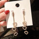 Han Shengsheng S925 Pendientes de aguja de plata Pendientes Año Nuevo Temperamento Versátiles Versátiles Pendientes largos Pendientes de moda