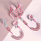 Henkelli Children's Anti-lost Belt Trails Children's Anti-lost Bracelets Children's Walking Artifacts Anti-lost reflective straps Pink