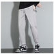 2024 autumn and winter men's sweatpants black sports leggings trousers trendy versatile loose casual versatile pants black 2XL