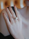QUAMER925 sterling silver pearl ring women's niche design unique opening adjustable ring light luxury high-end Valentine's Day gift
