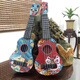
Ibanez Music Dream Children Can Play Ukulele Small Guitar Space Astronaut National Trend Style Toy Musical Instrument Early Education [21 Inch] Coffee 54cm Score Pick
