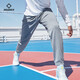 RIGORER sweatpants men's 2024 autumn sports trousers basketball casual loose pants black and gray legged trousers Z123311603-1 gray khaki autumn and winter plus velvet M L height 175c weight 120-135Jin Jin is equal to 0.5 kg