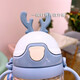 [Mit einem Gurtgriff] Sensen Cat Suns Baby Anti-Choking mit Strohbecher Kinder durch die Milch einweichen und Milch trinken. Haushaltsfruchtwasserbecher mit Griff für Kinder Anti-Fall-Trinkwasserbecher Baby Blue Strohbecher 370 ml + Riemen + Griff + vier Stücke Geschenk