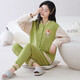 Qianzhiya (Qianzhiya) Pyjamas für Mädchen im Herbst und Winter verdickte reine Pure Cotton Mezzanine Langarmed Home-Kleidung sowie Baumwollluft-Baumwollwärme dünne Baumwollset MFT-15271# Frauen L/165