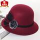 New autumn and winter Korean fashionable women's hats versatile round hats outdoor warm hats rose red