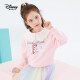 Disney Disney Children's Clothing Children Girls Knitted Cartoon Round Neck Sweatshirt Cute Pullover Simple Baby Long Sleeve Top 2021 Spring DB121AA20 Peach Pink 130