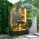 CANJIANG (CANJIANG) water curtain wall flowing water fountain screen partition floor office courtyard rockery circulating water landscape living room decoration 2602+2603 [Consultation and water exchange device]