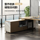 OUDITU Desk Boss Desk Simple Modern Office Furniture President Manager Office Desk and Chair Combination Single Executive Desk Walnut Wood 1.8 Meter Boss Desk