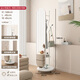 SSHULIPU-Creme-Style-Dressing Spiegel Ganzkörper bodenständiger Spiegel Haushalt Multifunktional beweglicher Schlafzimmer Kleiderbügel rotierender Anpassungsspiegel Ganzkörperspiegel [Creme Weiß]