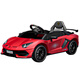 Children's shoes Lamborghini authorized children's electric car that can sit on four-wheeled stroller for children and babies remote control toy car red luxury four-wheel drive + 12V7A + leather seat + soft tires