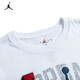 NIKE JORDAN Nike children's short-sleeved T-shirt summer new children's size 23 short T-shirt pure white 110/56 recommended height 104-110cm